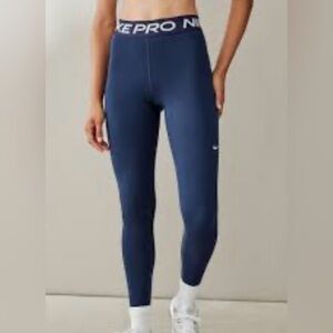 Nike Pro Dri Fit Leggings XS Navy Blue Obsidian High Rise Compression Pants